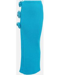 GIUSEPPE DI MORABITO - Embellished Ribbed-knit Midi Skirt - Lyst
