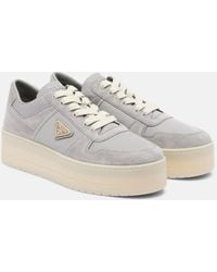 Prada - Downtown Re-Nylon Platform Sneakers - Lyst
