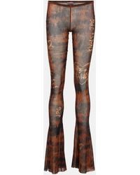 Jean Paul Gaultier - X Knwls Printed Jersey Flared leggings - Lyst