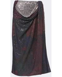 Maison Margiela - Draped Printed Sequined Midi Skirt - Lyst