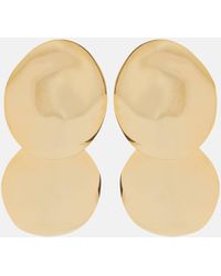 Jennifer Behr - Issey Double Disc 18kt Gold-plated Drop Earrings - Lyst