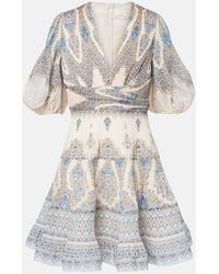 Zimmermann - Mini Abito Stampato Di - Lyst