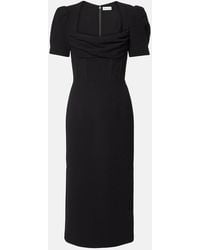 Rebecca Vallance - Elora Balloon-Sleeve Midi Dress - Lyst