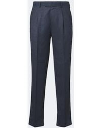 ZEGNA - Wool Flannel Straight Pants - Lyst