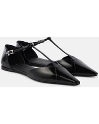Max Mara - Fsilkway Leather Ballet Flats - Lyst