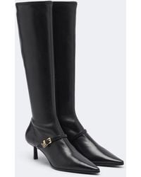 Prada - Leather Knee-High Boots - Lyst