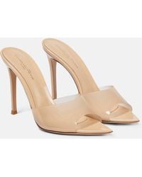 Gianvito Rossi - Elle 105 Pvc And Patent Leather Mules - Lyst