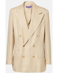 Ralph Lauren - Blazer Vannesa En Mezcla De Seda Y Lino - Lyst