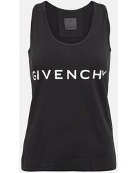 Givenchy - T-shirt in misto cotone con logo - Lyst
