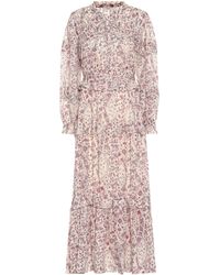 Étoile Isabel Marant Maxikleid Likoya aus Baumwolle - Mehrfarbig