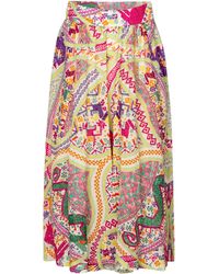 Etro Printed Cotton Culottes - Multicolor