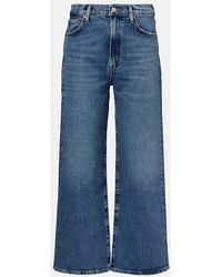 Agolde - Harper Crop Mid-Rise Wide-Leg Jeans - Lyst