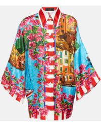 Dolce & Gabbana - Portofino Printed Silk Shirt - Lyst