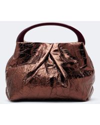 Dries Van Noten - Mini Metallic Leather Top-Handle Bag - Lyst