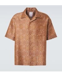 Visvim - Hemd Aus Seide Und Leinen - Lyst