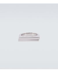 Tom Wood Anello Step in argento sterling - Bianco