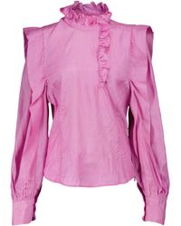 Isabel Marant Chandra Silk Blouse - Pink