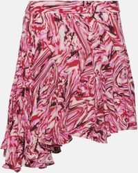 Isabel Marant - Teyana Printed Silk Miniskirt - Lyst