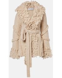 The Attico - Fringed Wool And Cashmere-Blend Cardigan - Lyst