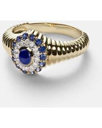 Yvonne Léon - Ring Berlingot Pompadour Baby Aus 9Kt Gelbgold (375/1000) Mit Edelsteinen - Lyst