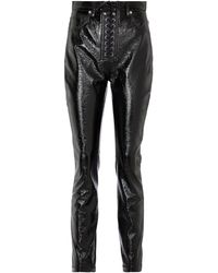 Dolce & Gabbana - Lace-up Coated Cotton Skinny Jeans - Lyst