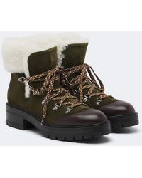 Aquazzura - Val Disere Suede Lace-Up Boots - Lyst