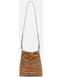 Tod's - Ebl Mini Raffia-Effect Bucket Bag - Lyst