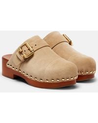 Chloé - Clogs Jeannette 40 Aus Veloursleder - Lyst