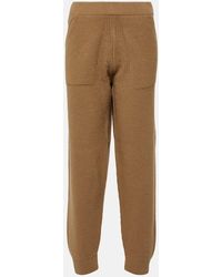 Moncler - Wool And Cashmere-blend Sweatpants - Lyst