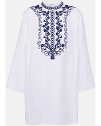 Loro Piana - Sophia Embroidered Linen Kaftan - Lyst