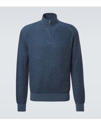 Brioni - Cashmere And Wool Half-Zip Sweater - Lyst