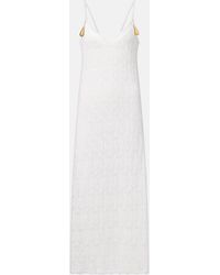 Bottega Veneta - Fish Lace Cotton And Silk Maxi Dress - Lyst