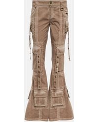 Blumarine - Embellished Low-rise Flared Jeans - Lyst