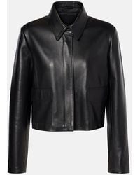 Nour Hammour - Cropped-Lederjacke Bleeker - Lyst