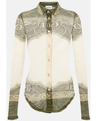 Jean Paul Gaultier - Bedrucktes Hemd aus Mesh - Lyst
