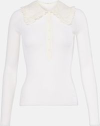 Chloé - Chloã Collared Henley Top - Lyst
