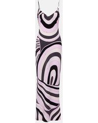 PUCCI - Iride Silk Crepe De Chine Slip Dress - Lyst