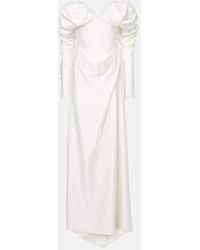 Vivienne Westwood - Bridal Off-Shoulder-Robe Ember Aus Satin - Lyst