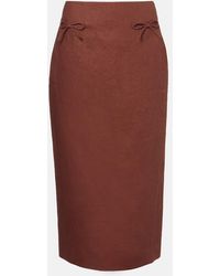 Posse - Sabine Linen Pencil Skirt - Lyst