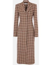 Acne Studios - Abrigo De Boucle A Cuadros - Lyst