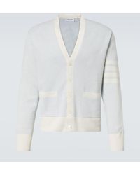 Thom Browne - 4-Bar Linen And Cotton Cardigan - Lyst