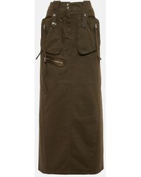 Blumarine - Denim Cargo Maxi Skirt - Lyst