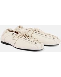 Ganni - Lace-Up Ballet Flats - Lyst