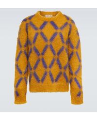 Marni - Intarsia Mohair-blend Sweater - Lyst