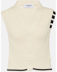 Thom Browne - Striped Wool Sweater Vest - Lyst