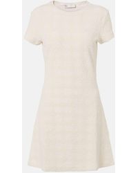 Tory Burch - Logo Cotton-Blend Terry Jacquard Minidress - Lyst