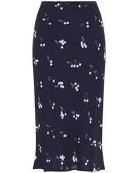 Femme Vêtements Jupes Jupes longues Jupe taille-haute à lien de resserrage Baum und Pferdgarten en coloris Bleu 