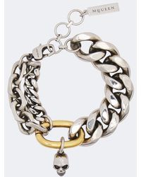 McQueen - Skull Chain Bracelet - Lyst