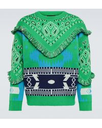 Alanui - Icon Bandana Jacquard Virgin Wool Sweater - Lyst