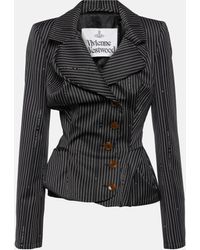 Vivienne Westwood - Pinstriped Wool And Cotton Blazer - Lyst